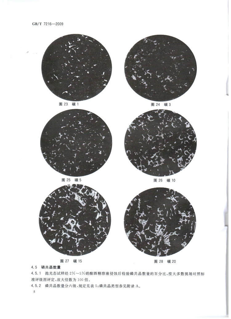 GBT7216-2009灰鑄鐵金相檢驗(yàn)國(guó)家標(biāo)準(zhǔn)
