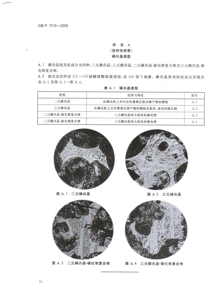 GBT7216-2009灰鑄鐵金相檢驗(yàn)國(guó)家標(biāo)準(zhǔn)